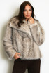 Vintage Look Speckled Faux Fur Jacket 