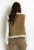 Suede Fur Trim Waistcoat