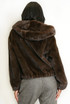 Faux Fur Hooded Bomber Jacket