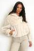 Faux Fur Hooded Bomber Jacket