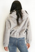 Faux Fur Hooded Bomber Jacket