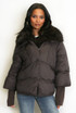 Knitted Cuff Puffer Jacket