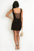 Sequin Lace Back Mini Dress