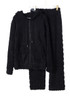 Textured Teddy Zip Hoodie And Trouser Lounge Set
