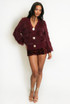 Soft Faux Fur Panelled Cardigan  Soft Faux Fur Panelled Cardigan