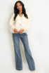 Soft Faux Fur Panelled Cardigan  Soft Faux Fur Panelled Cardigan