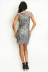 Cowl Neck Mini Sequin Dress Cowl Neck Mini Sequin Dress