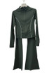 Contrast Lining Zipper Top and Flare Hem Trouser Set Contrast Lining Zipper Top and Flare Hem Trouser Set