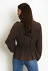 Pleated Detail Peplum Blouse 