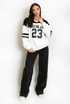 23 Slogan Varsity Sweatshirt  23 Slogan Varsity Sweatshirt