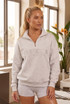 Brooklyn Slogan Half Zip Relaxed Sweatshirt 