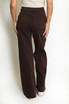 Faux Suede Straight Leg Trousers