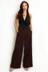 Tailored Box Pleat Wide Leg Trousers