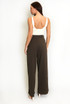 Tailored Box Pleat Wide Leg Trousers
