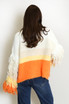 Bold Stripe Tassel Sleeve Cardigan