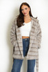 Faux Fur Belted Hooded Coats