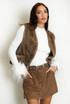 Faux Fur Open Waistcoat 