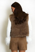 Faux Fur Open Waistcoat 