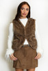 Faux Fur Open Waistcoat 