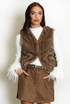 Faux Fur Open Waistcoat 