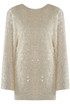 Faux Feather Sequin Shift Dress