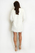 Faux Feather Sequin Shift Dress