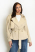 Belted Short Trench Coat