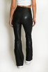 Black Wet Look Flare Trouser