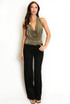 Halter Neck Buckle Drape Top