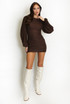 Textured Side Gathered Mini Dress