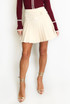 Fine Knit Pleated Mini Skirt