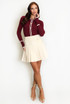 Fine Knit Pleated Mini Skirt