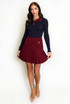 Fine Knit Pleated Mini Skirt