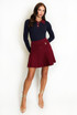 Fine Knit Pleated Mini Skirt