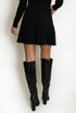 Fine Knit Pleated Mini Skirt