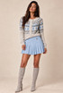 Fine Knit Pleated Mini Skirt