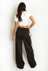 Braided Side Stripe Wide Leg Joggers