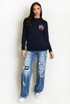 Trends Slogan Embossed Jumper
