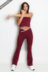 Contrast Edge Bralet and Trouser Gym Set - 10 Colours