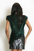 Velvet Sequin Asymmetric Top