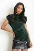 Velvet Sequin Asymmetric Top
