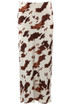 Cow Print Bias Midi Skirt