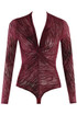 Zebra Mesh Twist Front Bodysuit
