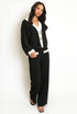 Lurex Contrast Cardigan And Trouser Set