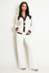 Lurex Contrast Cardigan And Trouser Set