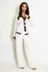 Lurex Contrast Cardigan And Trouser Set