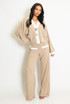 Lurex Contrast Cardigan And Trouser Set