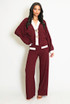 Lurex Contrast Cardigan And Trouser Set