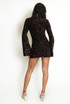 Fluted Sleeve Sequin Mini Dress