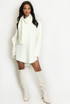 V Neck Oversized Jumper With Scarf Neck